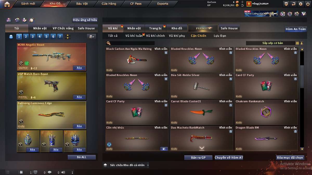 shop acc cf uy tin gia re